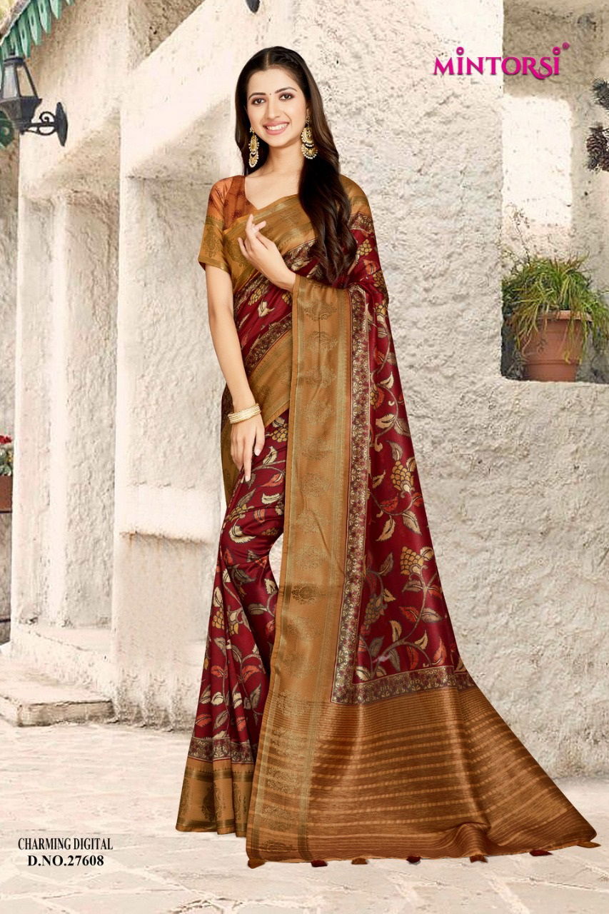 Charming By Mintorsi 27601-27608 Printed Sarees Catalog